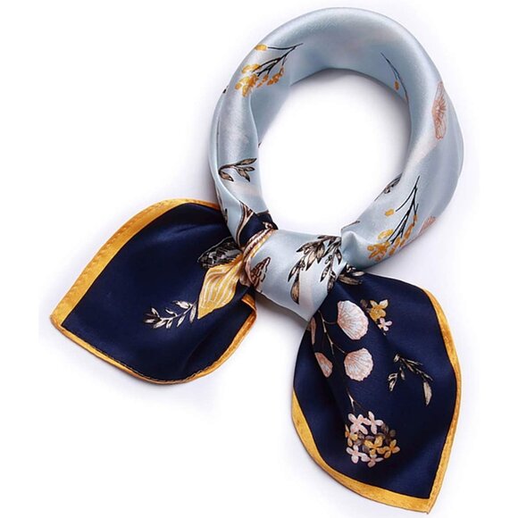 "21" Mulberry Silk Neckerchief Scarves with Digital Printed  For Women's - Picture 1 of 8